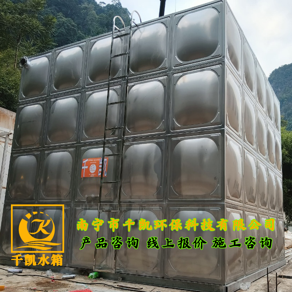 大新县城乡供水安全保障一体化项目组合式不锈钢水箱安装